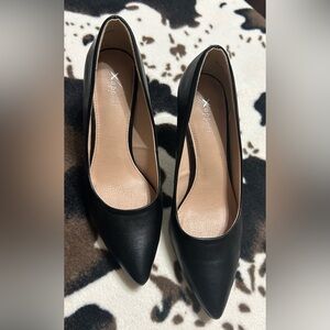 Xappeal Black Pointed Toe High Heels